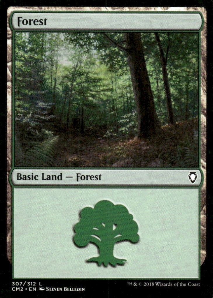 Forest (307) 307 Land Commander Anthology Volume II Magic: The Gathering LP