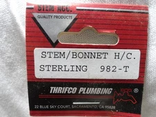 THRIFCO PLUMBING 4400982 982-T NEW STERLING TUB SHOWER FAUCET STEM HOT/COLD