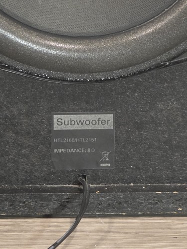 Philips Black Wired 8 Ohm Subwoofer for Philips HTL2160/HTL2151 Soundbar - Picture 6 of 7