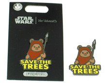 NEW LE Disney Pin Star Wars Ewok Wicket SAVE THE TREES Wicket in Hood w/ Spear