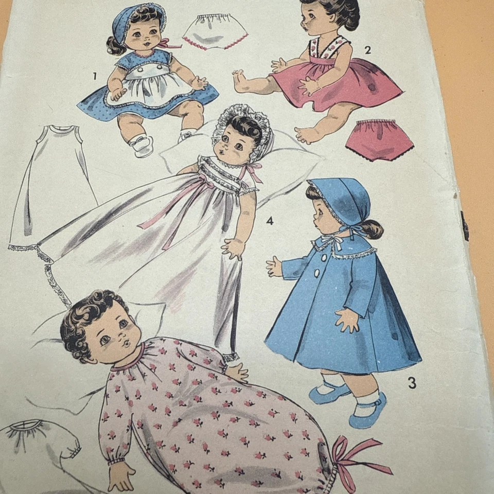 16" Doll Clothing Wardrobe Advance 8454 Sewing Pattern Cut VTG Betsy Wetsy Suzy - Image 2 of 4