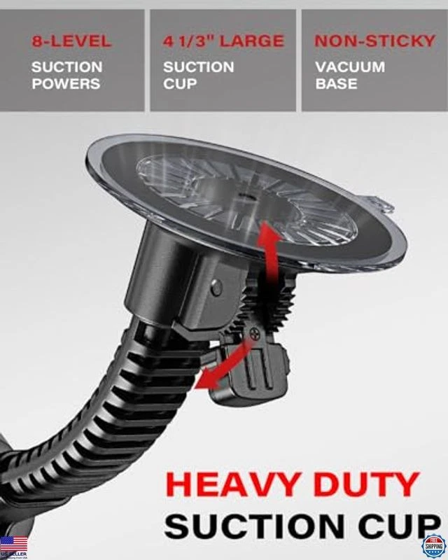 Soporte de coche GPS bola de 22 mm de alta resistencia 1Zero - Soporte de parabrisas ajustable para Foto 3 de 4