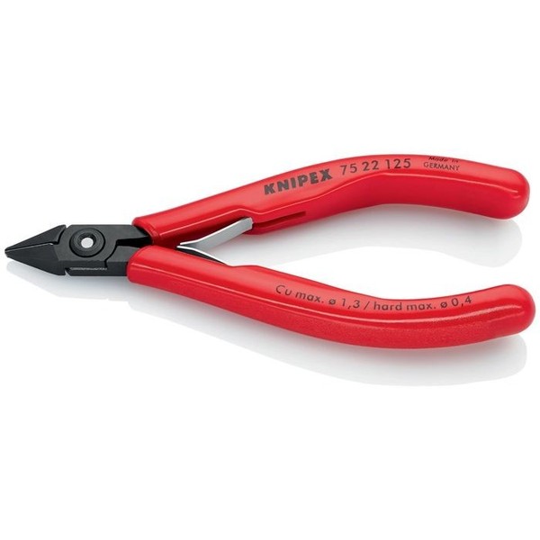 Elektronik-Seitenschneider L.125Mm Form 2 Facette Ja,Kl.Knipex-image