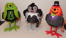 SALE Shipped Next Day - Target Hyde  EEK Halloween Fabric Birds Lot of 3 NEW