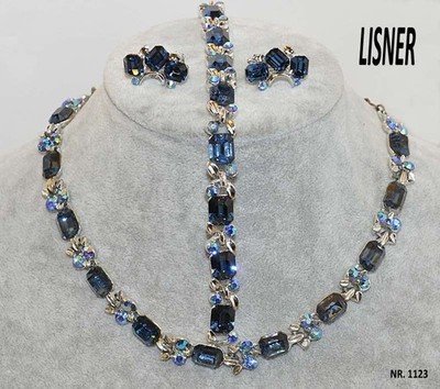 Lisner, Collier Set, Armband, Ohrringe vgt 50-60er Jahre