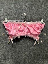 hulakula Pink Lacy Satin Frilly Suspender Belt Fits Waist 32?-40? Sissy CD TV