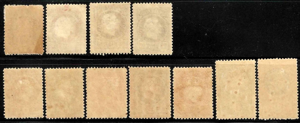 Estampillas de Montenegro 1921 rey Nikola exiliado emisión gubernamental en Gaeta Italia Foto 2 de 2