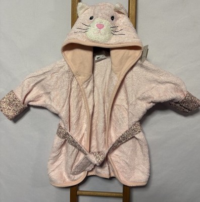 Mon Ami Baby Soft Fleece Hooded Cat Ears Soft Robe Baby Girl Size 0-9 Months