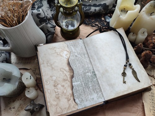 Gothic Dragon Journal- Handmade Fantasy Grimoire Spellbook – Witch Diary - Picture 11 of 13