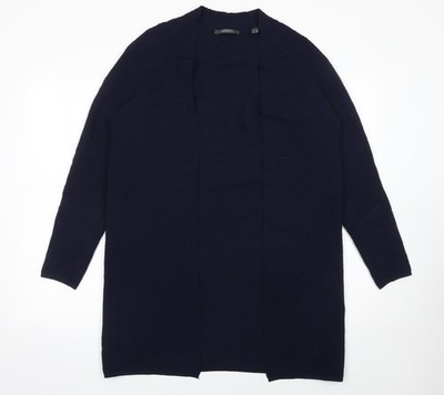 Esprit Damen Strickjacke dunkelblau vorne offen Langarm Größe S