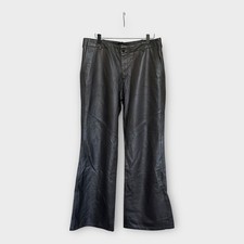 Vintage Y2K GAP Leather Low Rise Trouser Pants Brown Women's size 14 Grunge