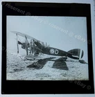 cWW1 a Bristol  F 2 Fighter on a grass airfield  - lantern Slide