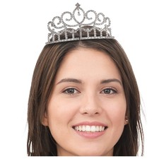 Silver Tiara - Rhinestone - Hair Combs - Costume Accessory - One Size