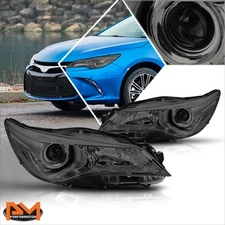 For 15-17 Camry Projector Smoked Housing Headlight Clear Side Corner Signal Lamp