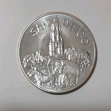 San Diego Settlers Commemorative 93% Silver Medal 200th Anniversary .573 Troy Oz 0.08 per troy oz