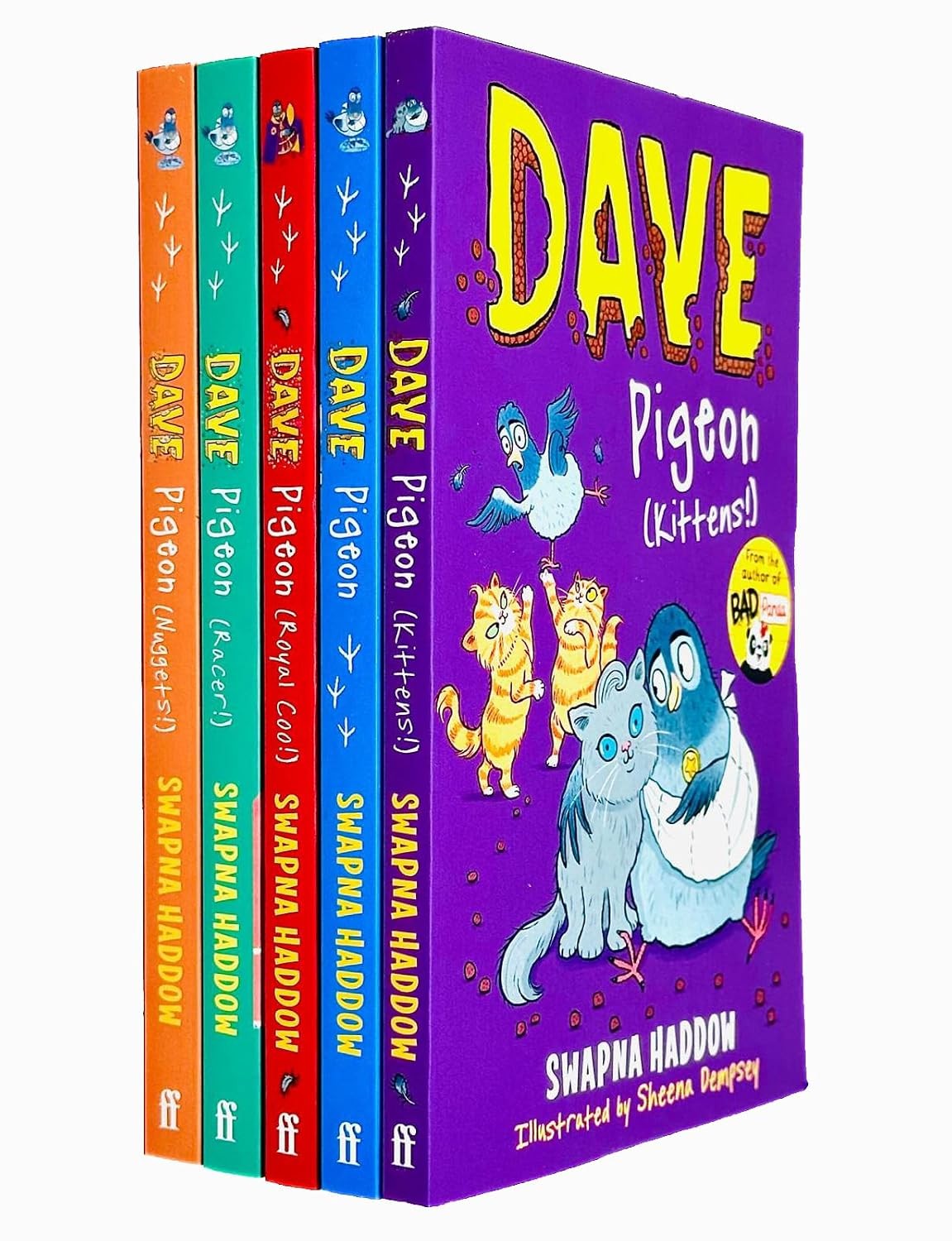 Faber & Faber Dave Pigeon 5 Book Set By Swapna Haddow (Dave Pigeon, Nuggets, Racer, Royal Coo! & Kittens!) - Image 7