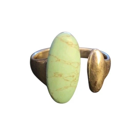 Brazalete con bisagras tono plata Soho Robert Lee Morris color turquesa piedra  Foto 2 de 4