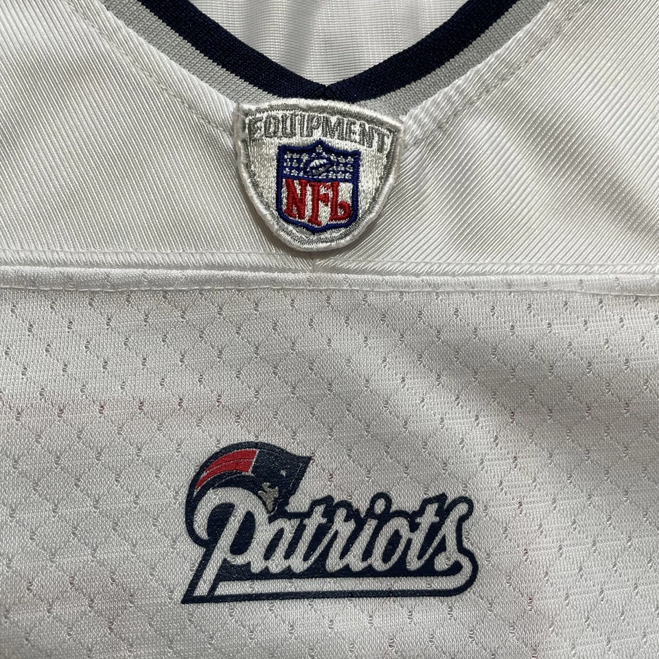 Camiseta deportiva vintage Tom Brady New England Patriots para mujer grande blanca cosida Reebok Foto 3 de 4