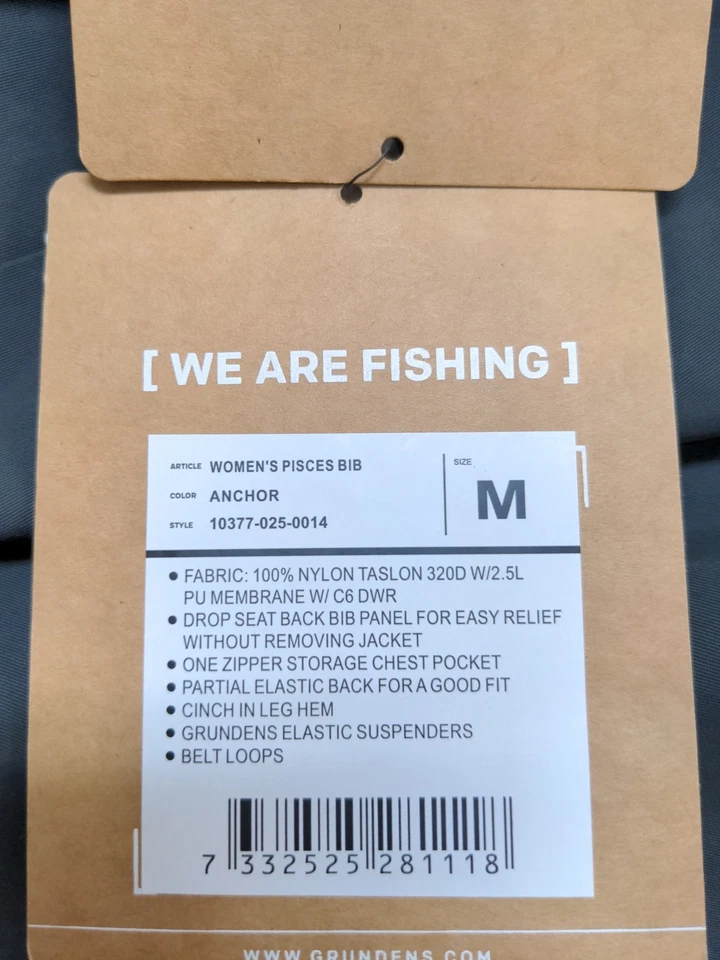 New Grundens Women's Pisces Bib Grey Sz M - Image 2 of 4