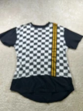 Rolling Paper Womens Size L Checkered Tshirt