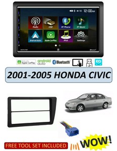 new fits honda civic 2001 2005 stereo kit apple carplay android auto bluetooth ebay ebay