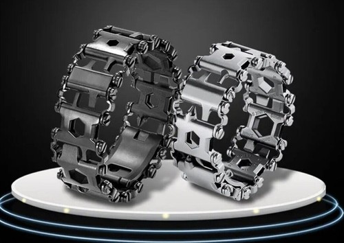 Leder Multitool Armband Wild Outdoor Ausrüstung Survival Armband Straps - Bild 7 von 28