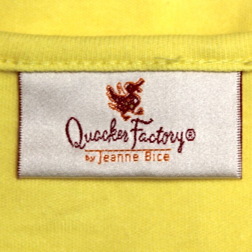 Quacker Factory Plus Yellow Embroidered Rhinestone Ruffle Bottom Shirt Top 3X - Picture 8 of 8