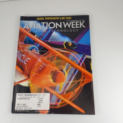Aviation Week & Space Technology Magazine Art & Photography Issue 2008 Dec 22/29