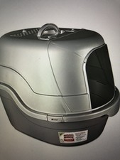 Nature S Miracle P 96952 Hooded Flip Top Litter Box Oval With Odor Control Silver For Sale Online Ebay