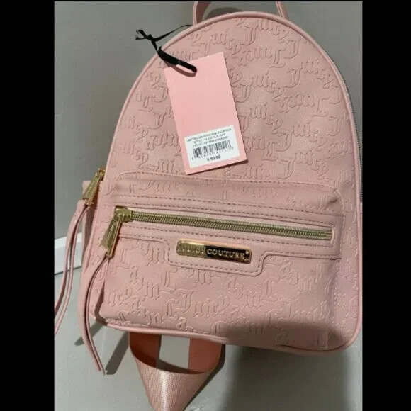 JUICY COUTURE POWDER BLUSH - ROSIE MINI BACKPACK with gold  display picture 1