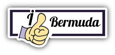I Love Bermuda Thumb Up Vinyl Sticker Car Bumper Decal