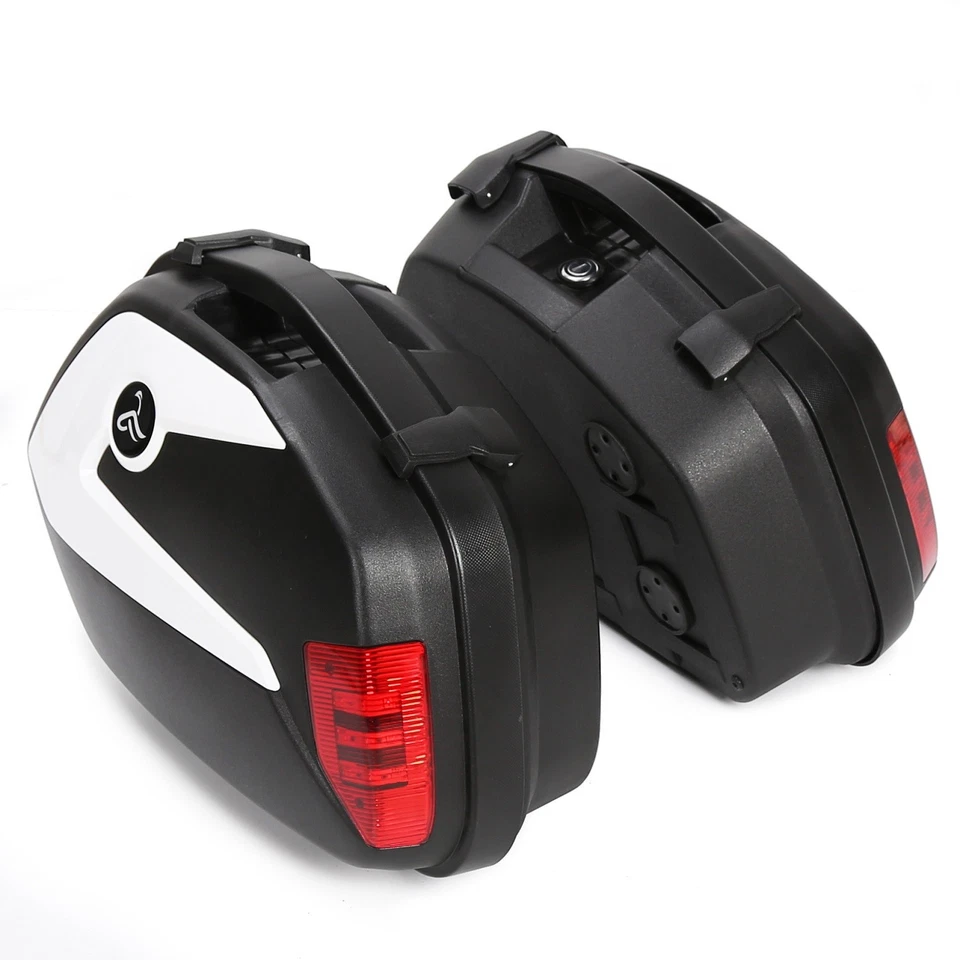 Motorcycle Hard Saddle bags Lights For Can-am Spyder ROADSTER RS ST Honda Street - Image 4 of 4