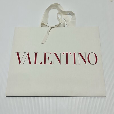 Valentino Authentic White Shopping Paper Bag Gift Tote Large 16