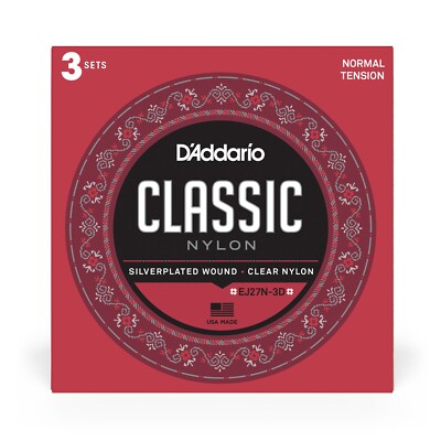 D'Addario Guitar Strings Nylon 3 Sets Classical EJ27N