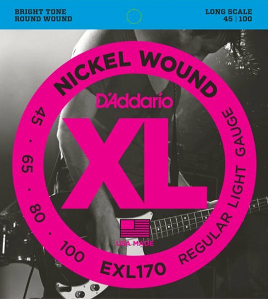 Bass Guitar Strings D'Addario EXL170 Long Scale 45-100
