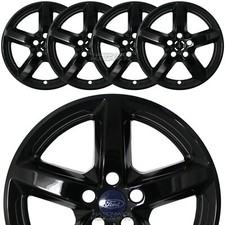 4 cubiertas de llanta completas negras para Ford Explorer 2016-2019 18"