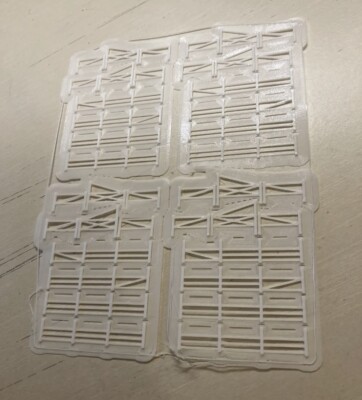N scale farm fencing model train display lot of 4 Packets White