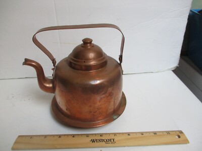 Antique Copper Kettle w Handle Tea Pot Peltiteos OPA OY Helsinki Finland