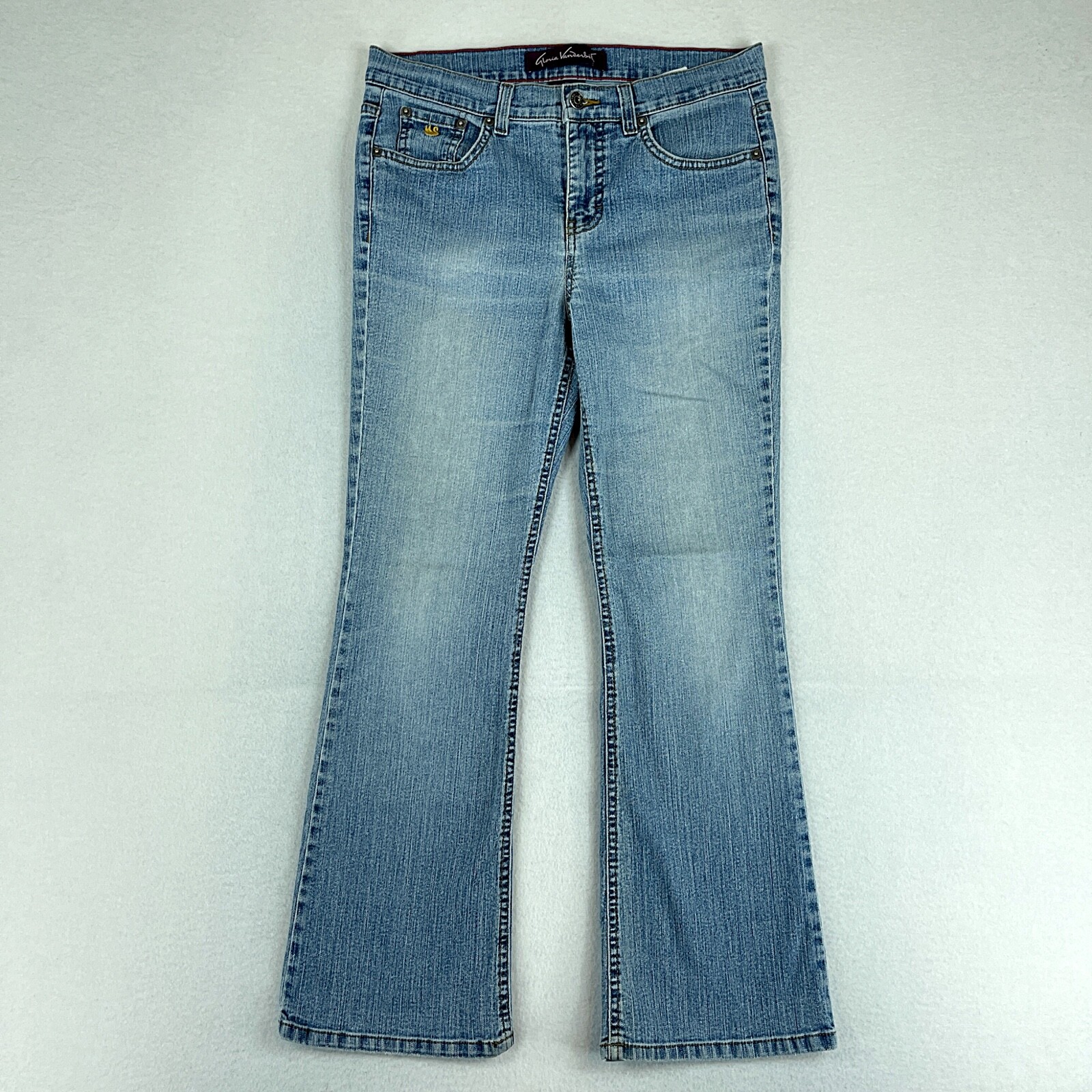 Gloria Vanderbilt Women's Blue Bootcut Jeans Size 32 Mid Rise Denim Wash 31x27