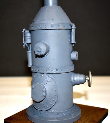 G-SCALE LARGE STEAM DONKEY & WORKING  SINGLE  VERTICAL STEAM ENGINE 12 VOLT