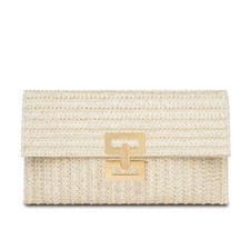 Straw Clutch Purse for Women Designer Evening Handbag Summer Beach Shoulder