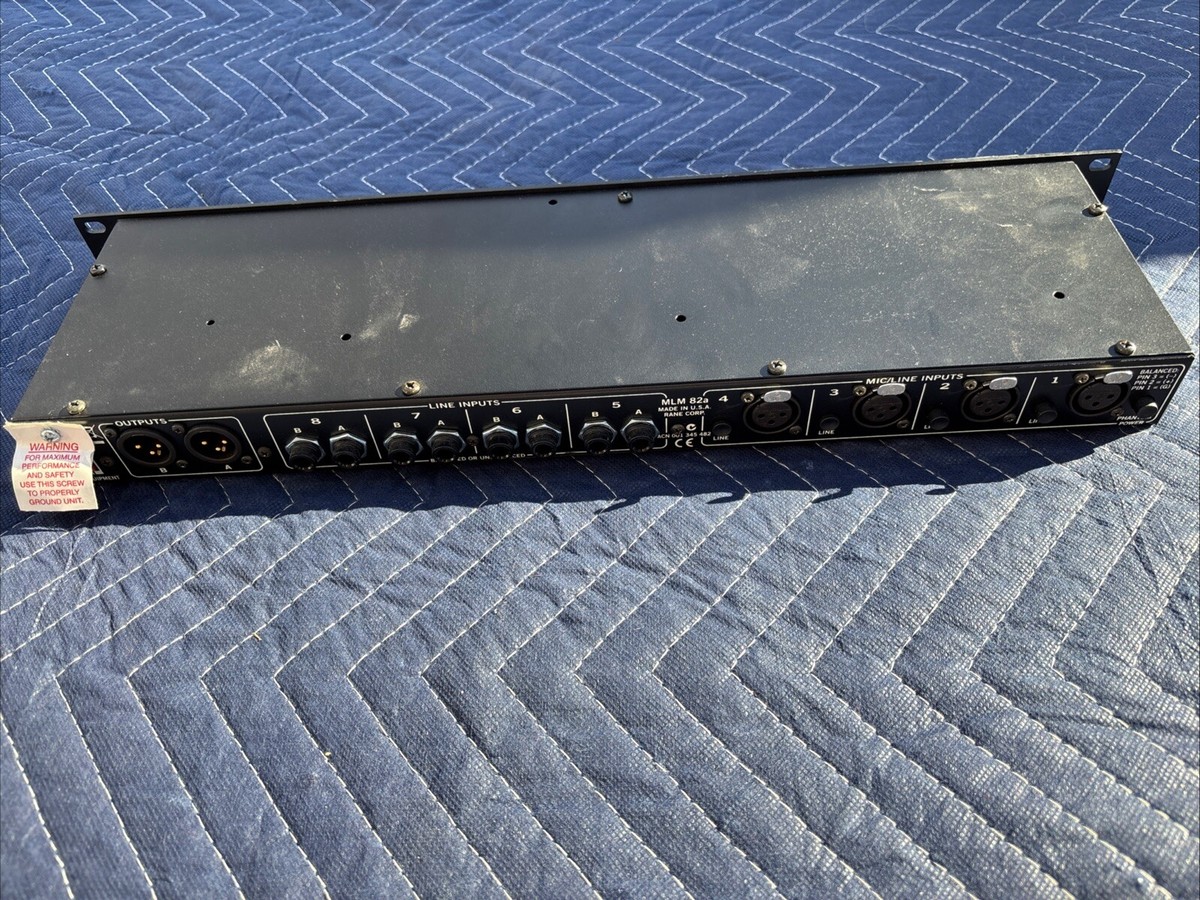 Rane MLM82 8 Channel Rack Mountable Mic/Line Mixer No Power Rane MLM82 8 Channel Rack Mountable Mic/Line Mixer No Power
