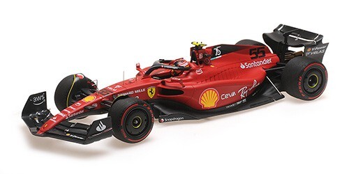 F1 Ferrari F1-75 Carlos Sainz 1/18 BBR221855 pour décoration de bureau premium