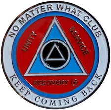 AA Coin "NO MATTER WHAT CLUB" "KEEP COMING BACK" Medallion