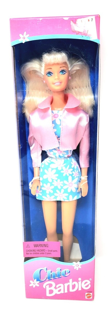 Vintage NRFB 1996 Chic Barbie Blonde Pink Jacket Doll Mattel