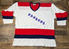 Vintage NHL New York Rangers Nutmeg Mills Brian Leetch Long Sleeve Size XL USA