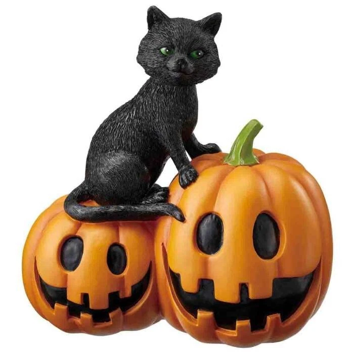 Store Express Halloween Double Pumpkin Black Cat Object nno115