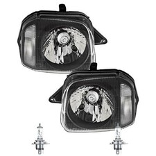 Scheinwerfer Set H4 für Suzuki Jimny Geländewagen Geschlossen inklusive Lampen