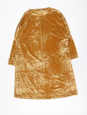 Zara Damen Tunika Bluse Gold Polyestermischung Größe S