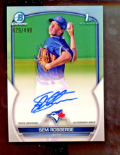 2023 Bowman Chrome 1st Auto Refractor 29/499 Sem Robberse #CPA-SR Cardinals